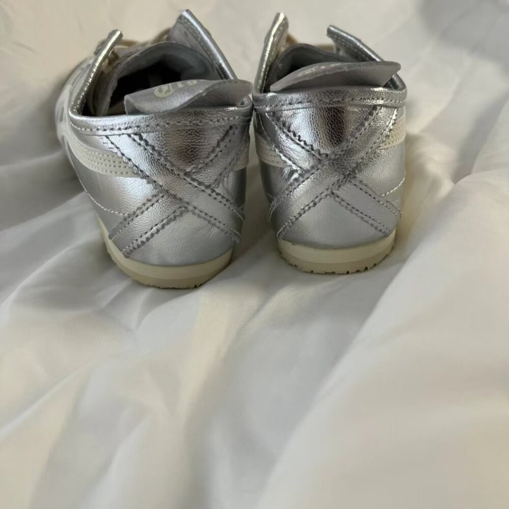 Onitsuka Tiger Women's Silver Casual Sneakers - Picture 4 of 5